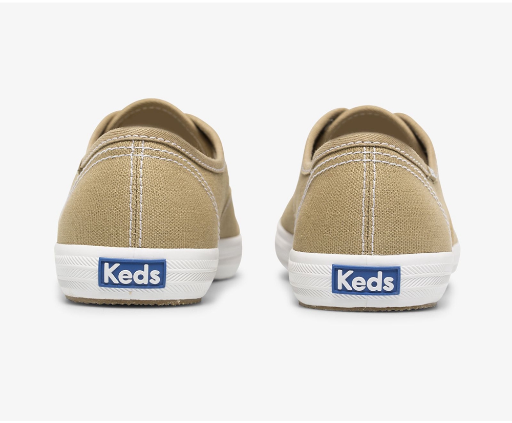 Πανινα Παπουτσια Γυναικεια - Keds Champion Seasonal Organic Cotton Καμβας - Καφε - GNBQY2641